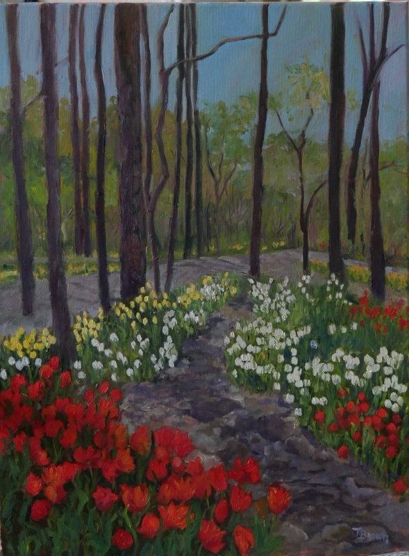 Red Tulips, Garvin Gardens by artist Tammy Brown